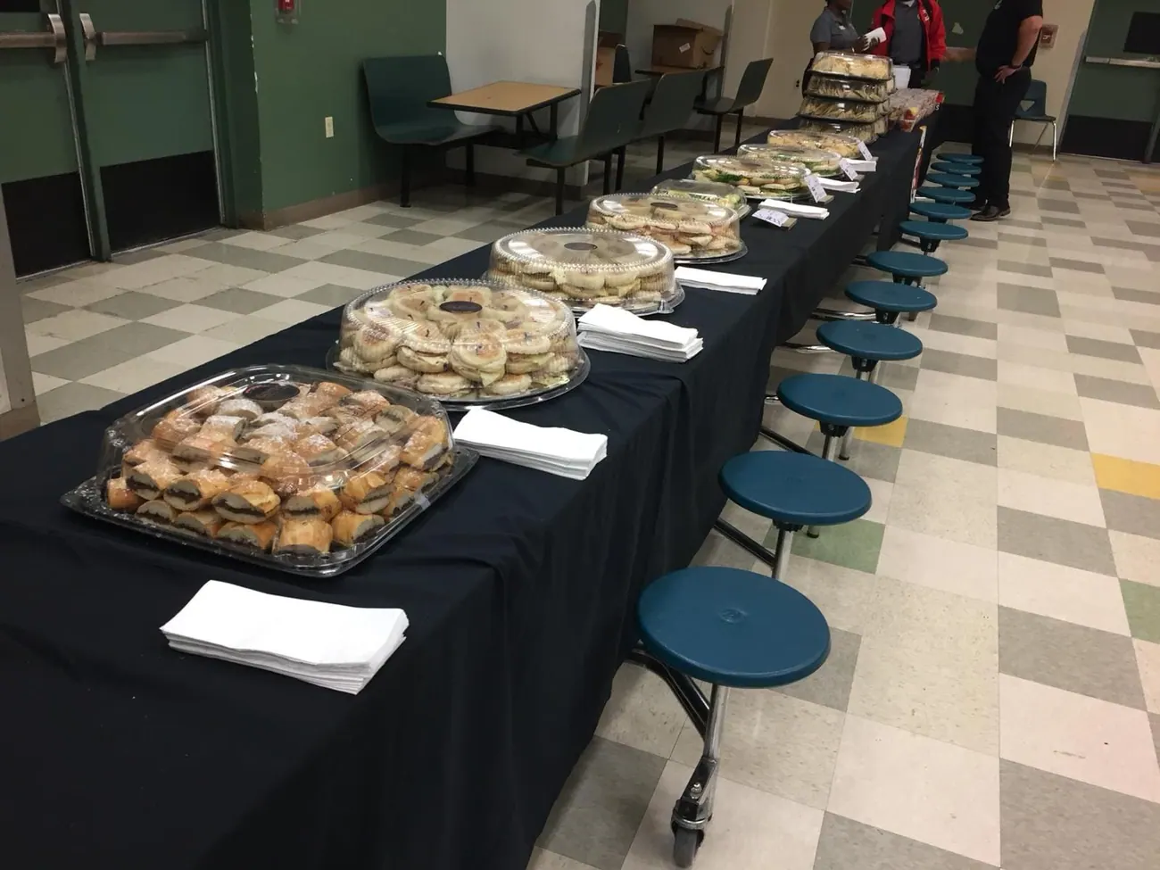 Pastry and sandwich platter display