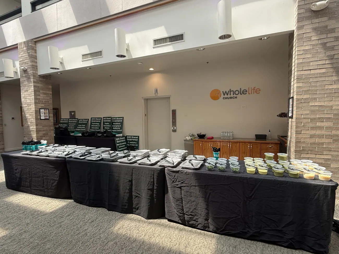 Large-scale event catering setup