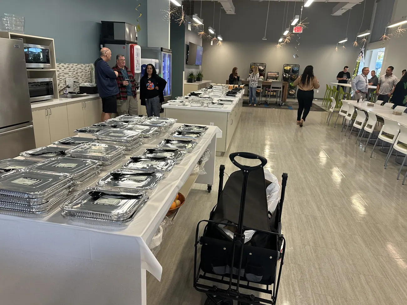 Event space catering with guests